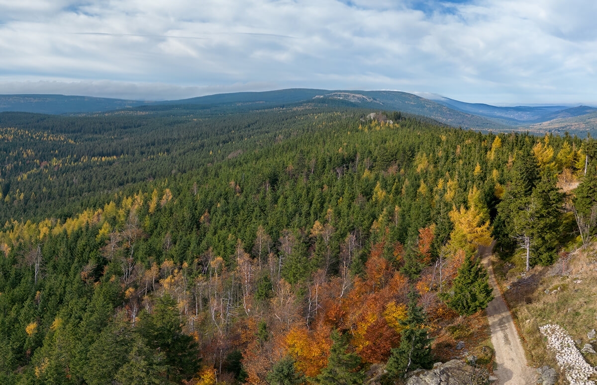 Image of Lot wiatrakowcem nad Górami Izerskimi