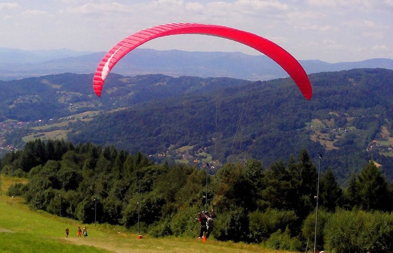 Image of Górski lot paralotnią nad Beskidami