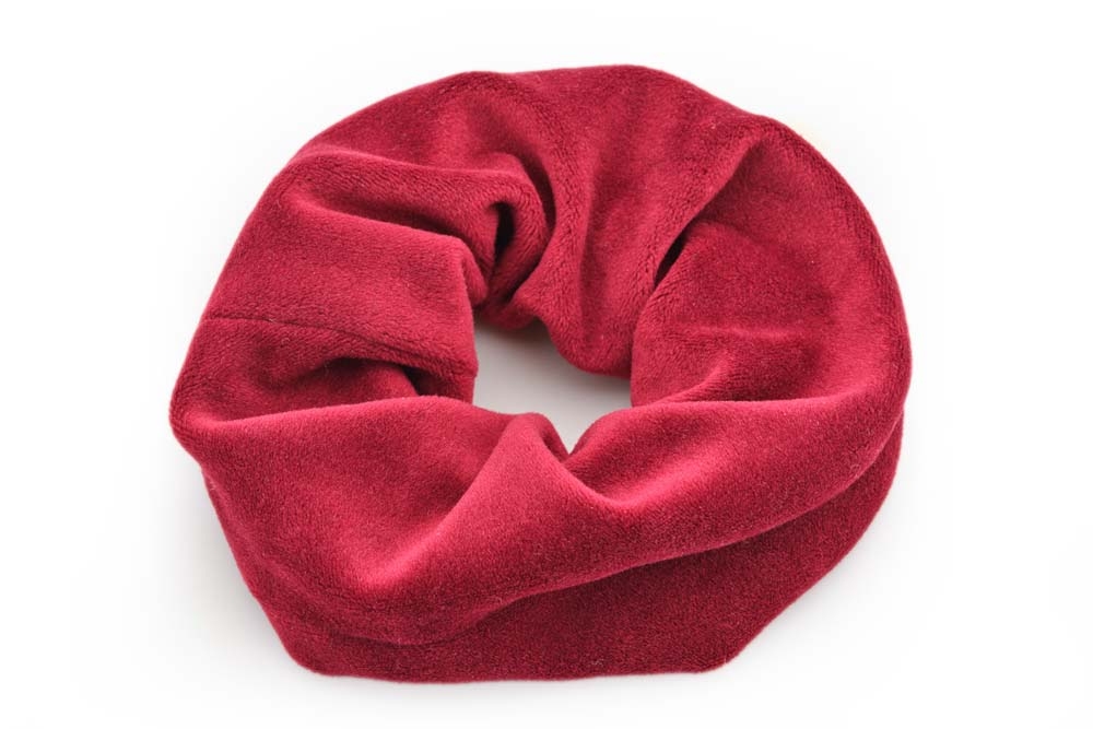 Image of Welurowa Gumka Typu Scrunchie - Bordoiwa