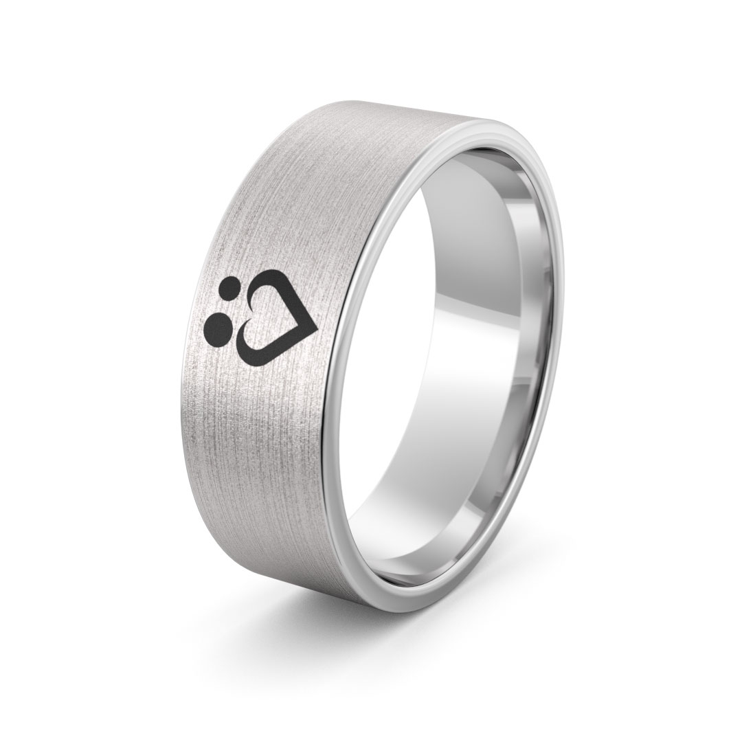 Obrączka srebrna ona i on - wzór ag-386