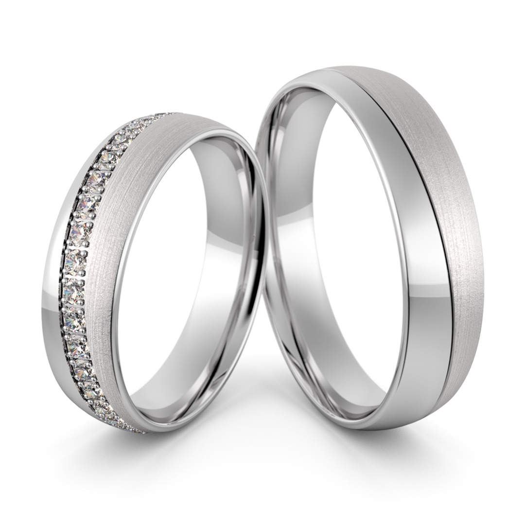 Obrączki srebrne z cyrkoniami swarovski - wzór ag-439