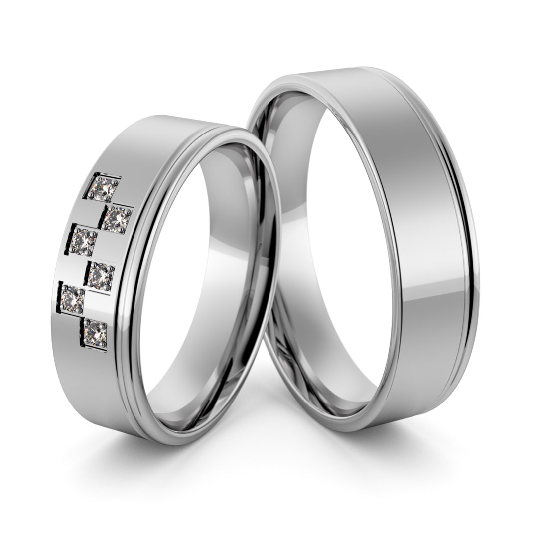 Obrączki srebrne z cyrkoniami swarovski - wzór ag-392