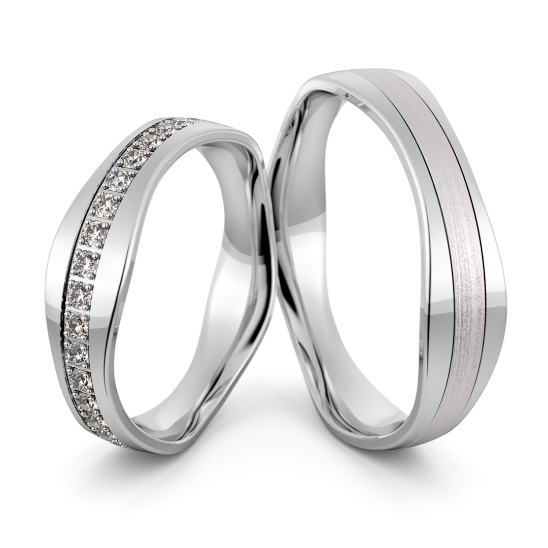 Obrączki srebrne z cyrkoniami swarovski - wzór ag-463