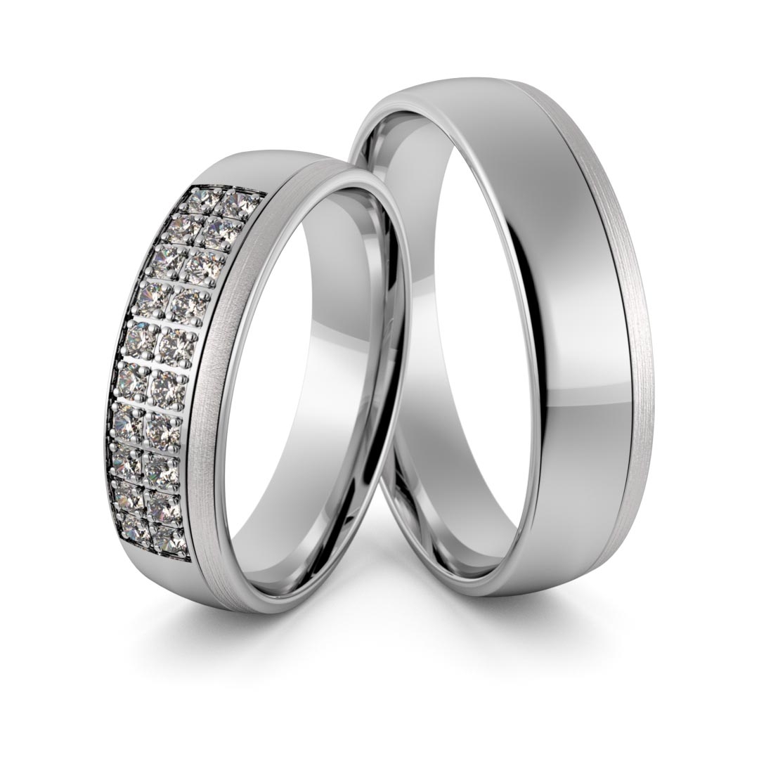 Obrączki srebrne z cyrkoniami swarovski - wzór ag-352