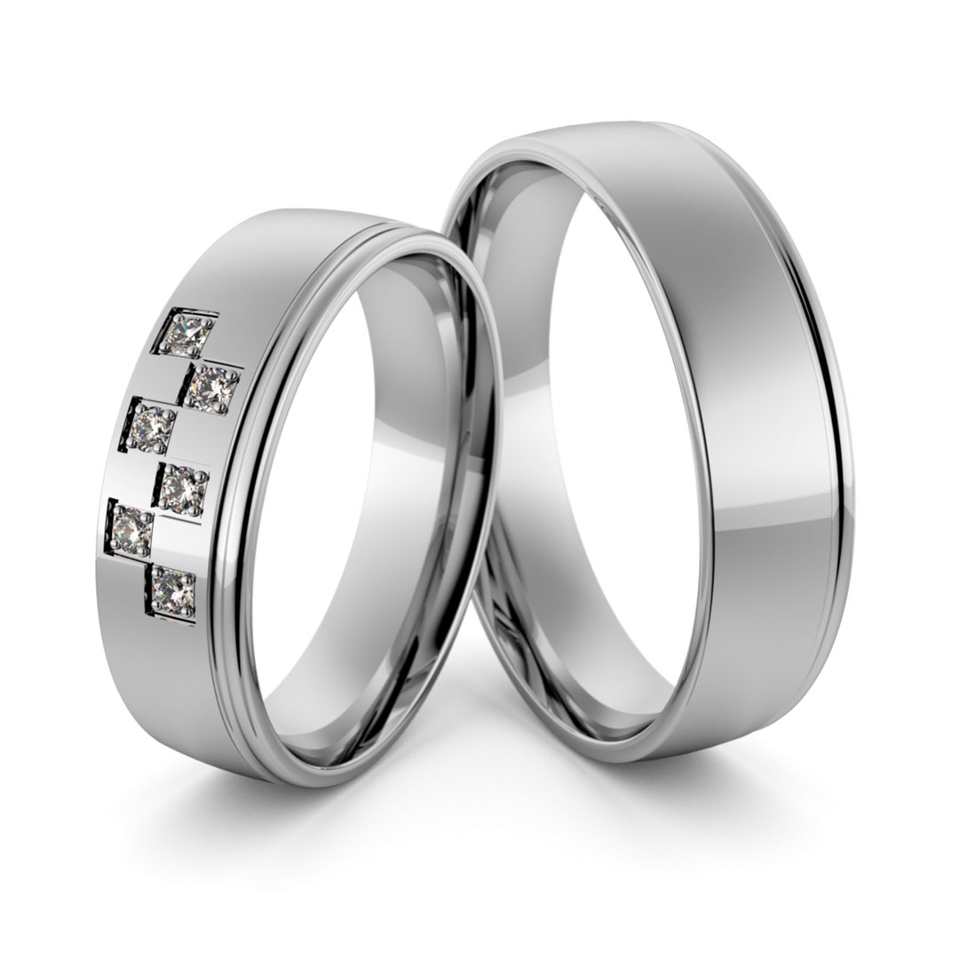 Obrączki srebrne z cyrkoniami swarovski - wzór ag-391