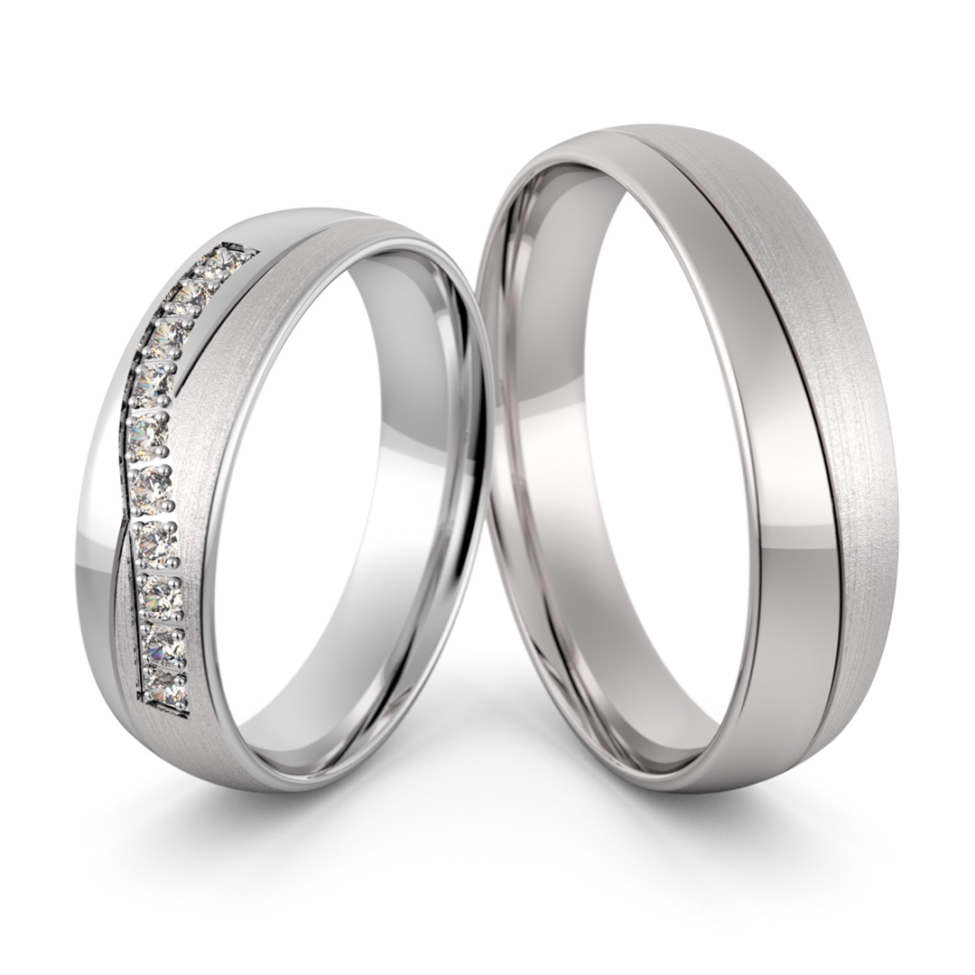 Obrączki srebrne z cyrkoniami swarovski - wzór ag-460