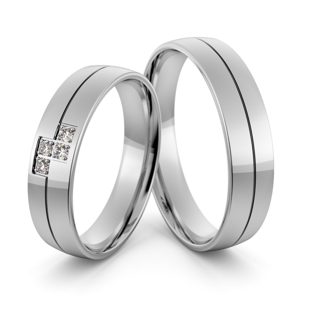 Obrączki srebrne z cyrkoniami swarovski - wzór ag-394