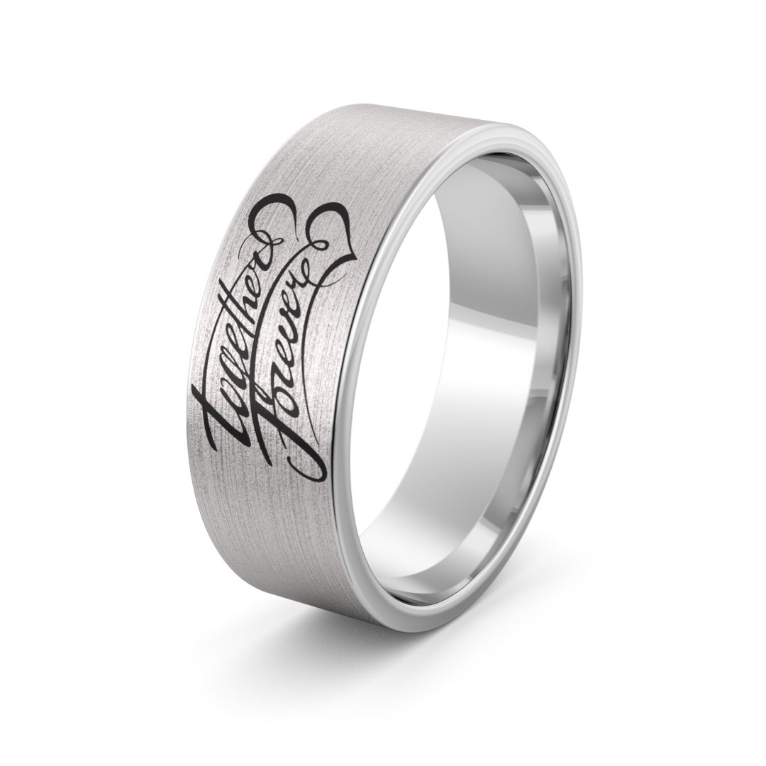 Obrączka srebrna together forever - wzór ag-386