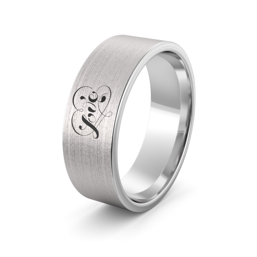 Obrączka srebrna love - wzór ag-386