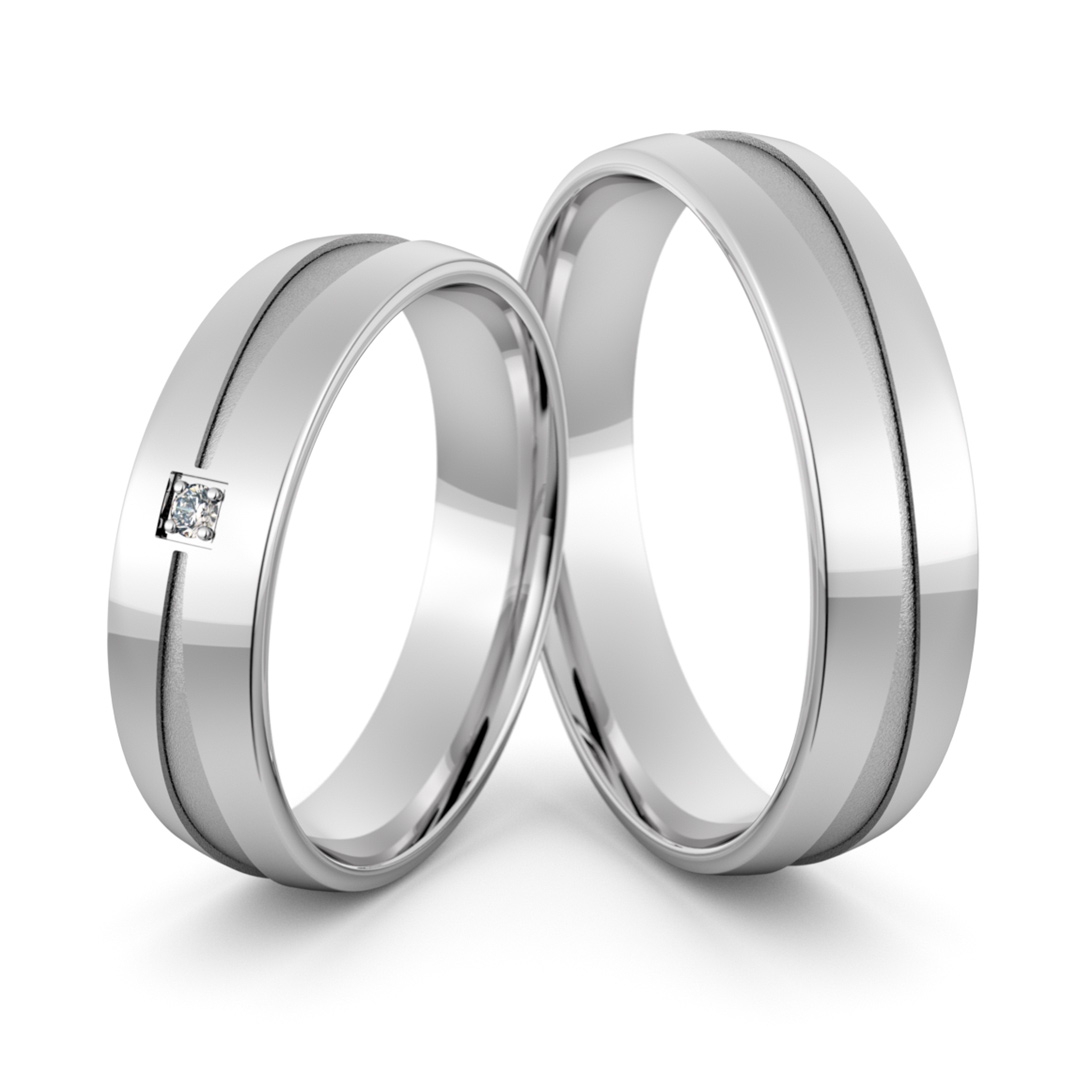Obrączki srebrne z cyrkonią swarovski - wzór ag-406