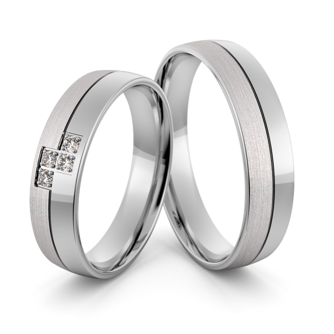 Obrączki srebrne z cyrkoniami swarovski - wzór ag-394