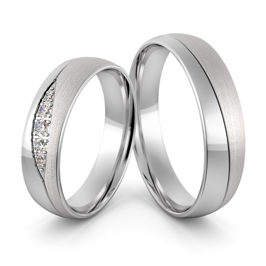 Obrączki srebrne z cyrkoniami swarovski - wzór ag-440