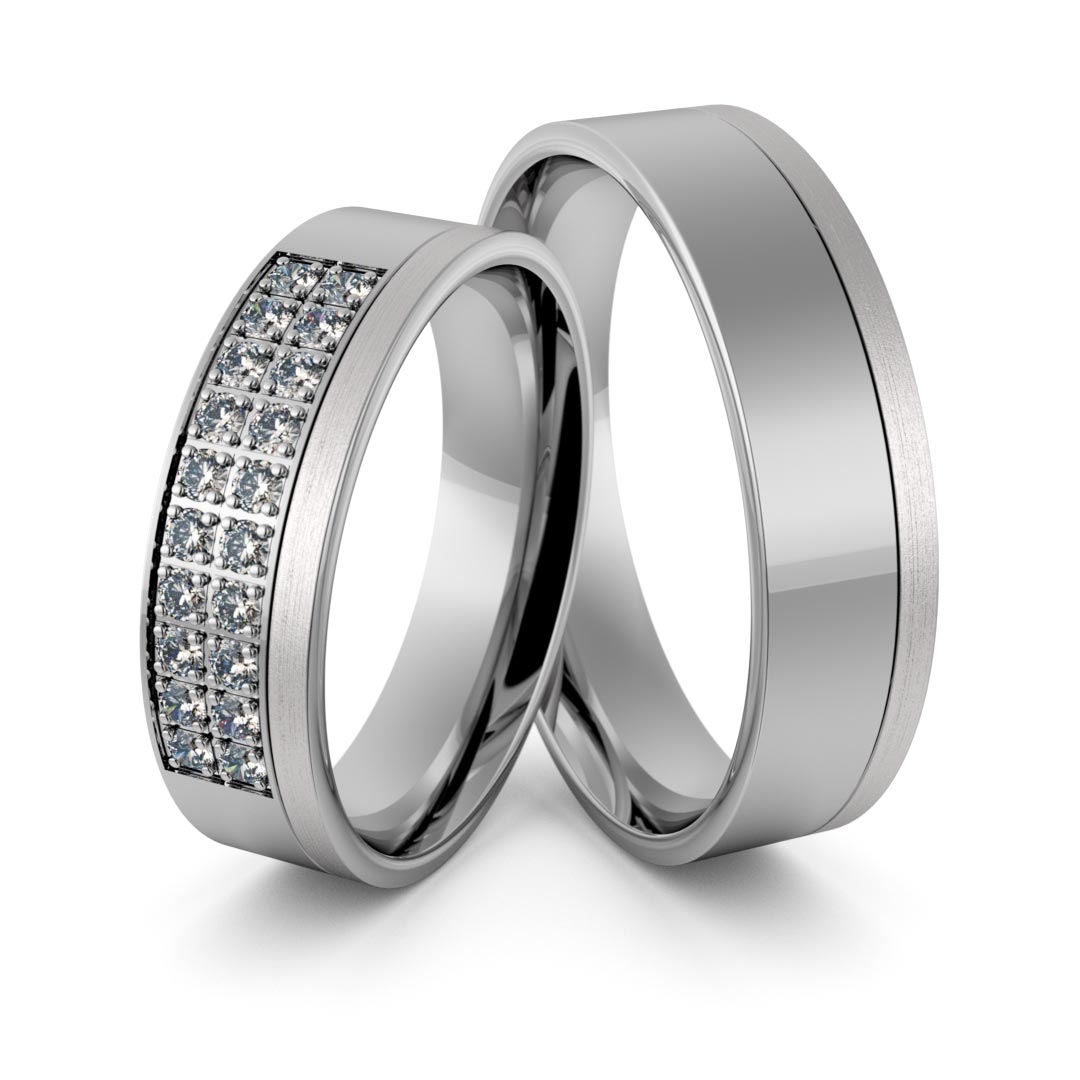Obrączki srebrne z cyrkoniami swarovski - wzór ag-351