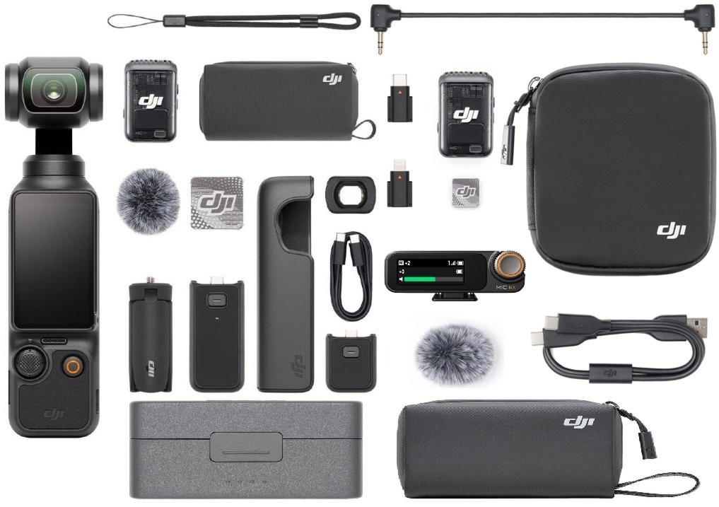 DJI Osmo Pocket 3 Creator Combo + DJI Mic 2 Basic (1 TX + 1 RX + Etui ładujące) VLOG Combo