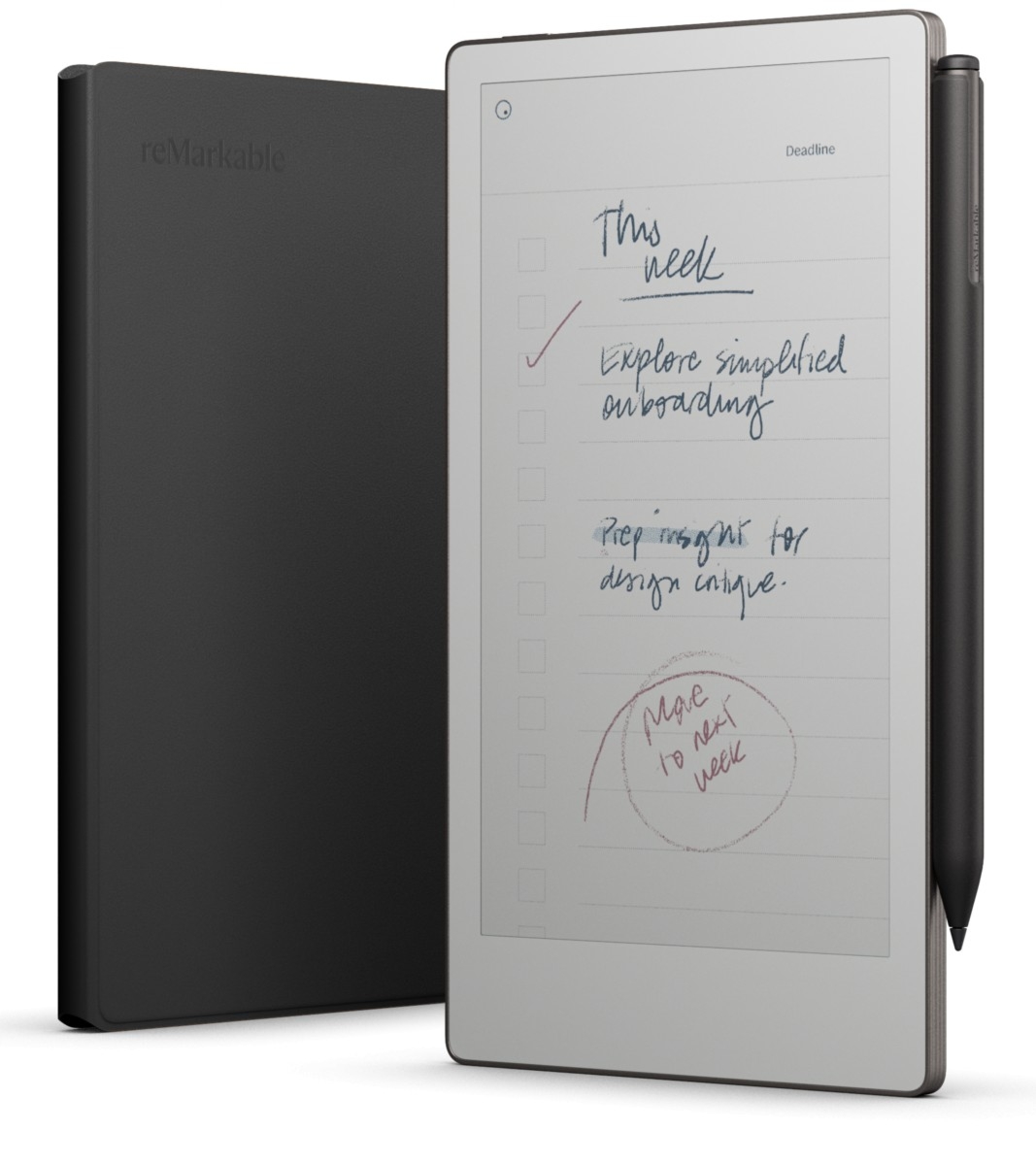 reMarkable Paper Pro Move + Marker Plus + Book Folio Leather Premium Bundle