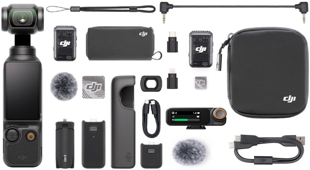 DJI Osmo Pocket 3 Creator Combo + DJI Mic 2 Basic (1 TX + 1 RX) VLOG Combo