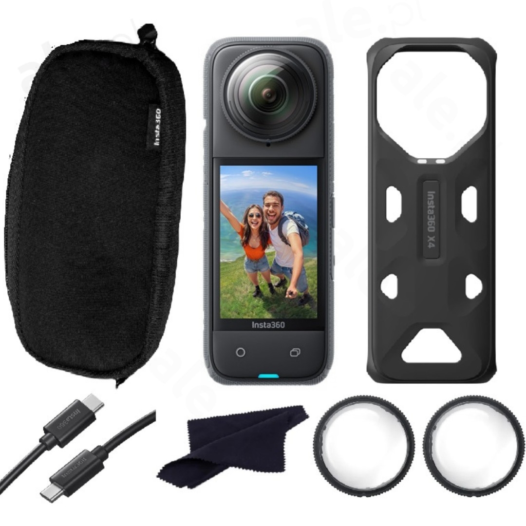 Insta360 X4 - Kamera sportowa 360 4K 8K AI UHD + Karta microsd Samsung Pro Plus 128GB