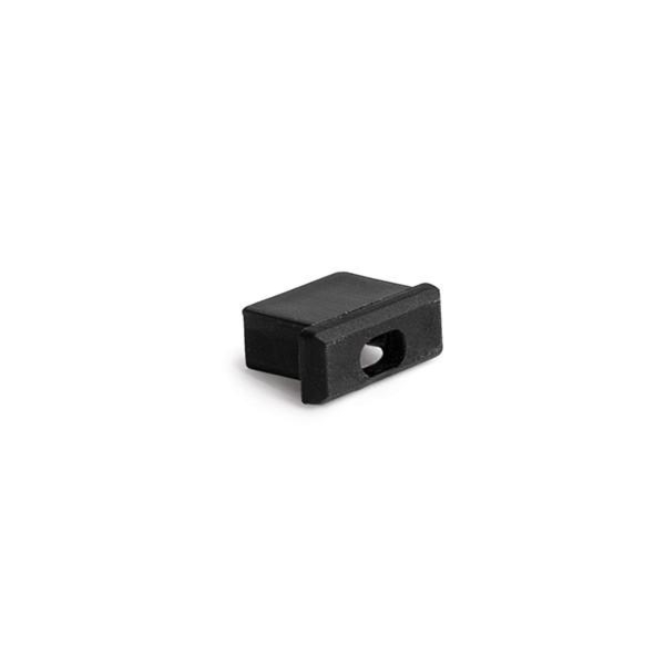 Zaślepka do profilu MICRO-ALU otworem – czarna – 24083