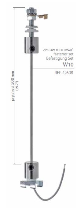 Zestawy mocowań (do płyt z drewna, MDF, do blachy, szkła)  - W10 - 42608 42608