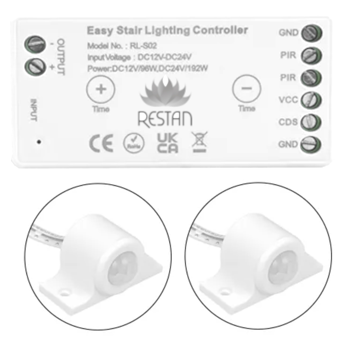 Oświetlenie schodowe - sterownik schodowy sterowany z pilota - MONO-RL-S02