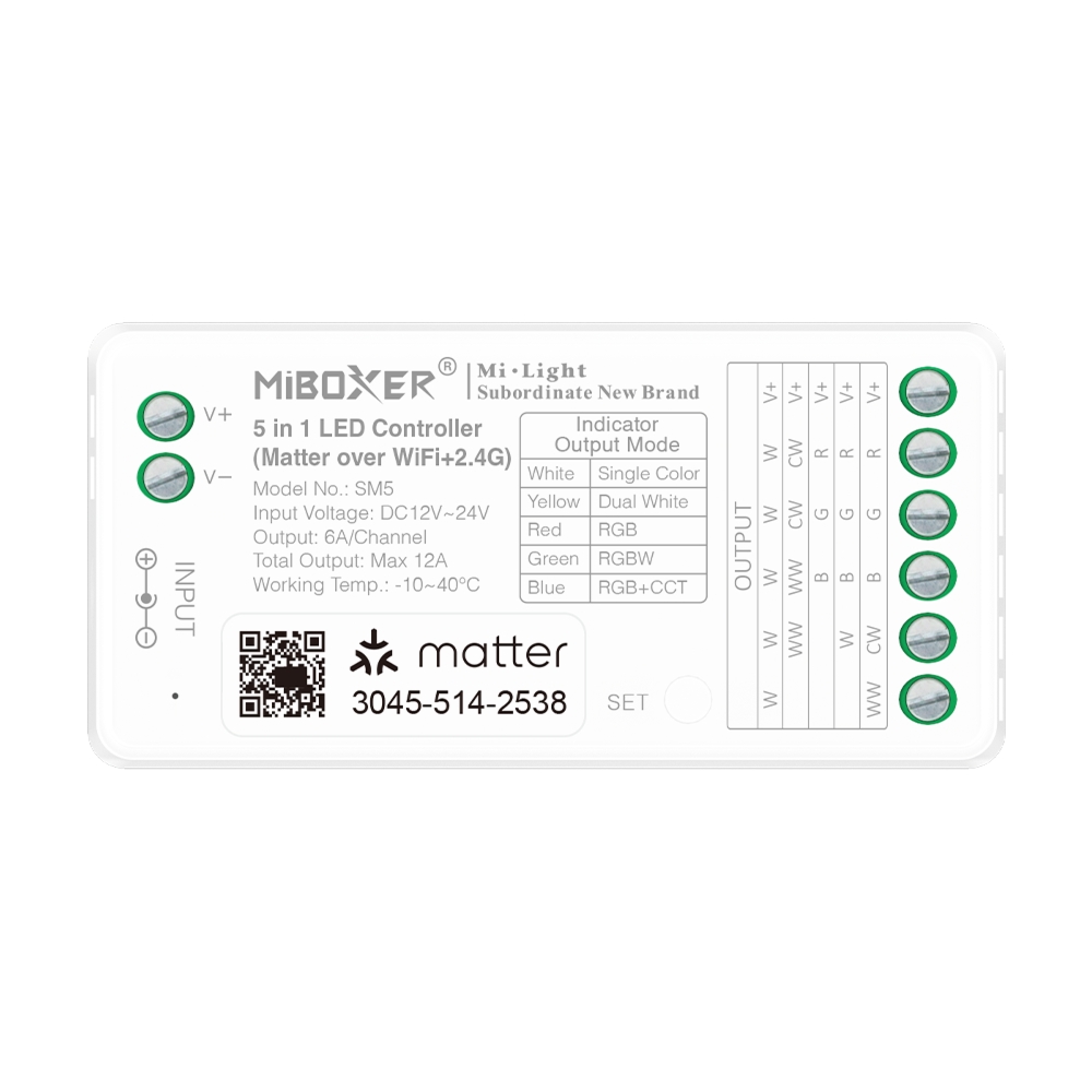SM5 – Kontroler 5 w 1 (Matter Over WiFi+2.4GHz)