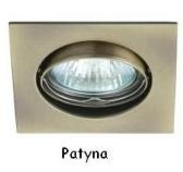 Oprawa stropowa - kwadrat -  gniazdo GU10 na 230V - ruchoma - patyna