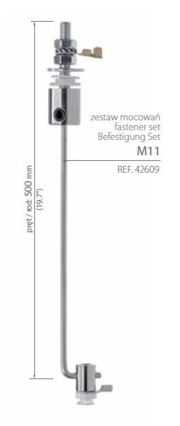 Zestawy mocowań (do płyt z drewna, MDF, do blachy, szkła)  - M11 - 42609 42609