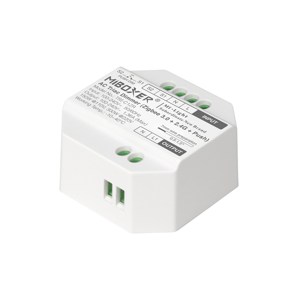 TRI-C1ZR – Triak ściemniacza AC (Zigbee 3.0 + 2.4G + Push)