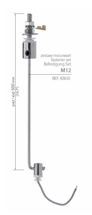 Zestawy mocowań (do płyt z drewna, MDF, do blachy, szkła) - M12 - 42610 42610