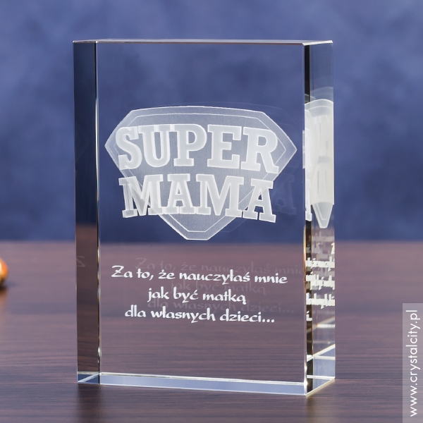 Image of Odznaka 3D »Super Mama« • personalizowana statuetka 3D • GRAWER 3D