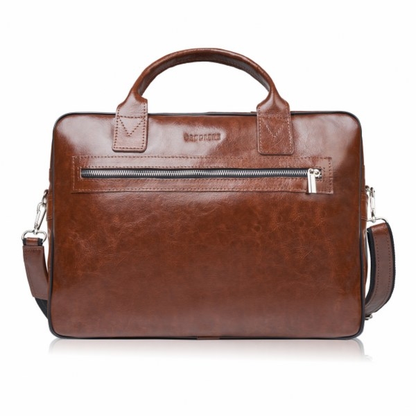 Torba Męska na Laptop Skórzana R05 Brødrene Koniak