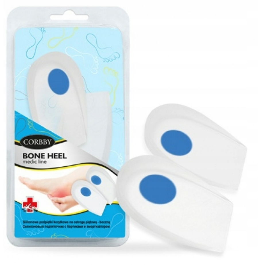 Silikonowe Podpiętki Korytkowe na Ostrogę Piętową Corbby Bone Heel r.L