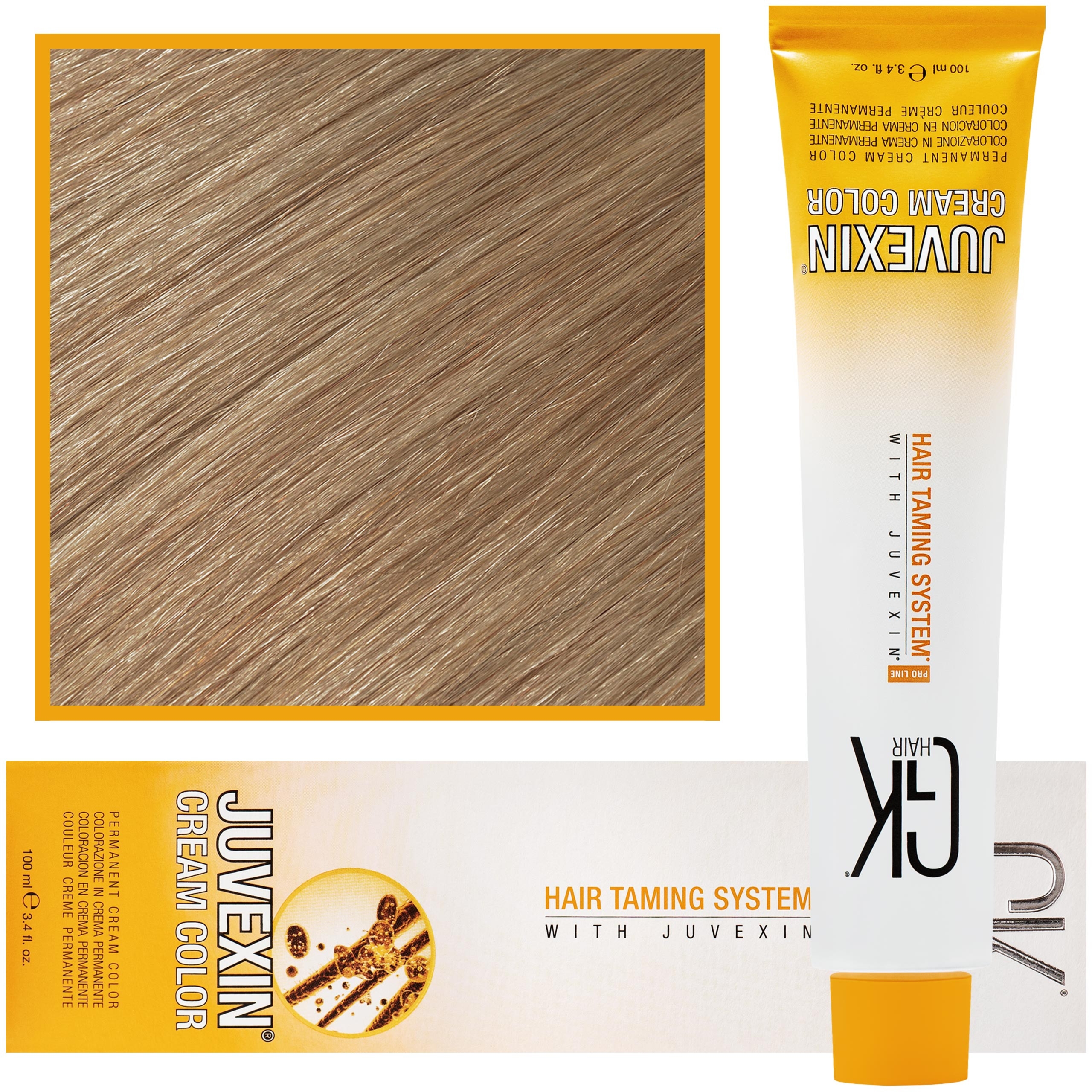GK Hair Juvexin – farba do koloryzacji włosów z keratyną, 100ml 9 | Bardzo Jasny Blond