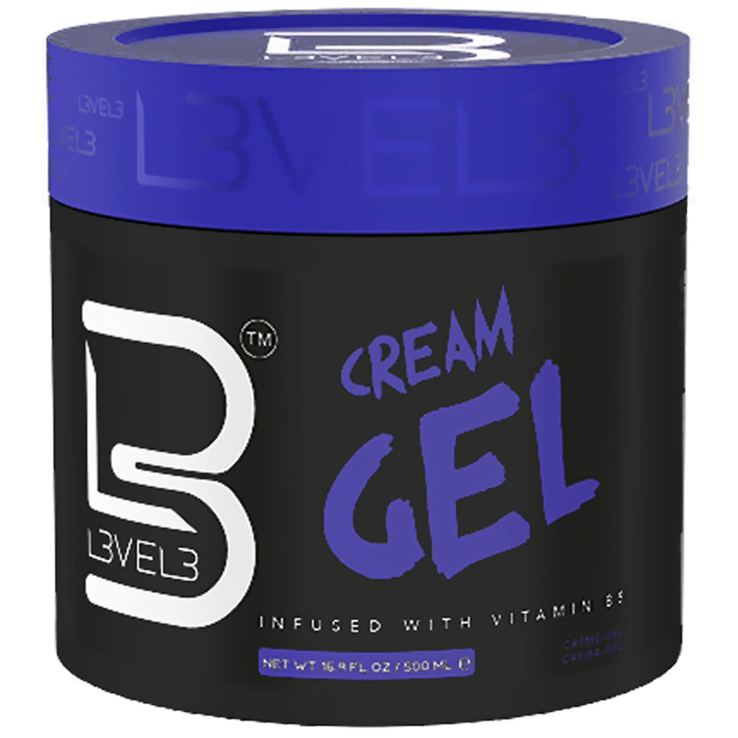 L3VEL3 Cream Gel – kremowy żel do stylizacji włosów o średnim utrwaleniu, 500ml
