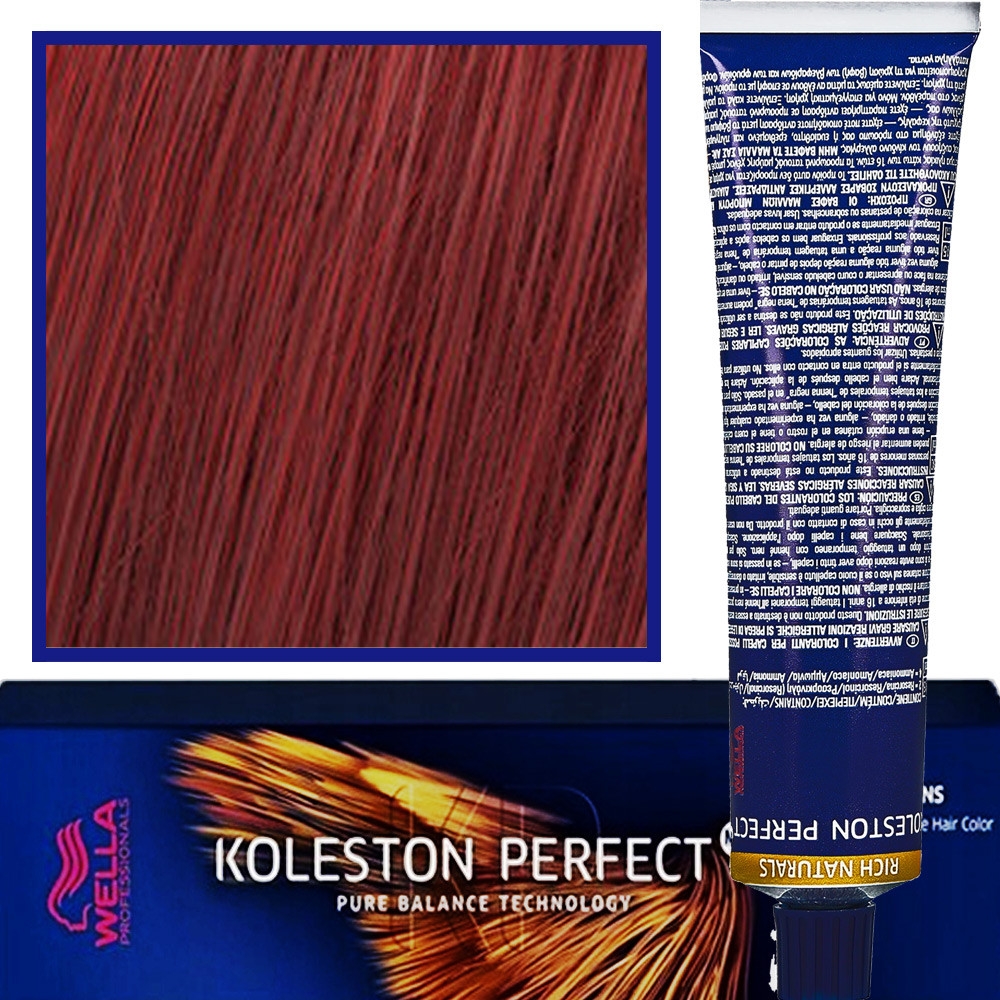 Image of Wella Koleston Perfect Me profesjonalna farba do koloryzacji włosów 60ml 55/44 Intensywnie Czerwony Intensywny Jasny Brąz