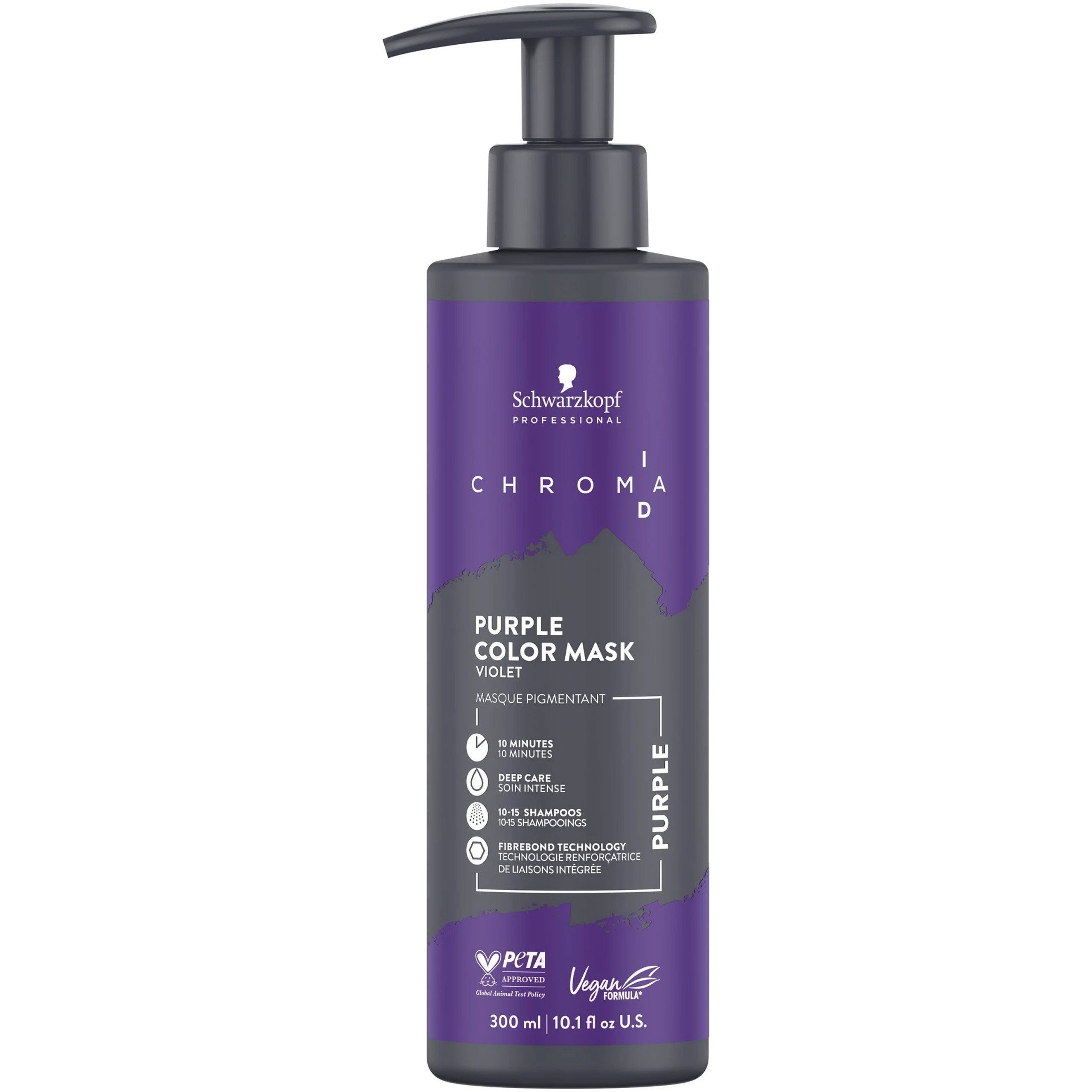 Image of Schwarzkopf Chroma ID Color Mask - maska koloryzująca do włosów, 300ml Purple | Fioletowy