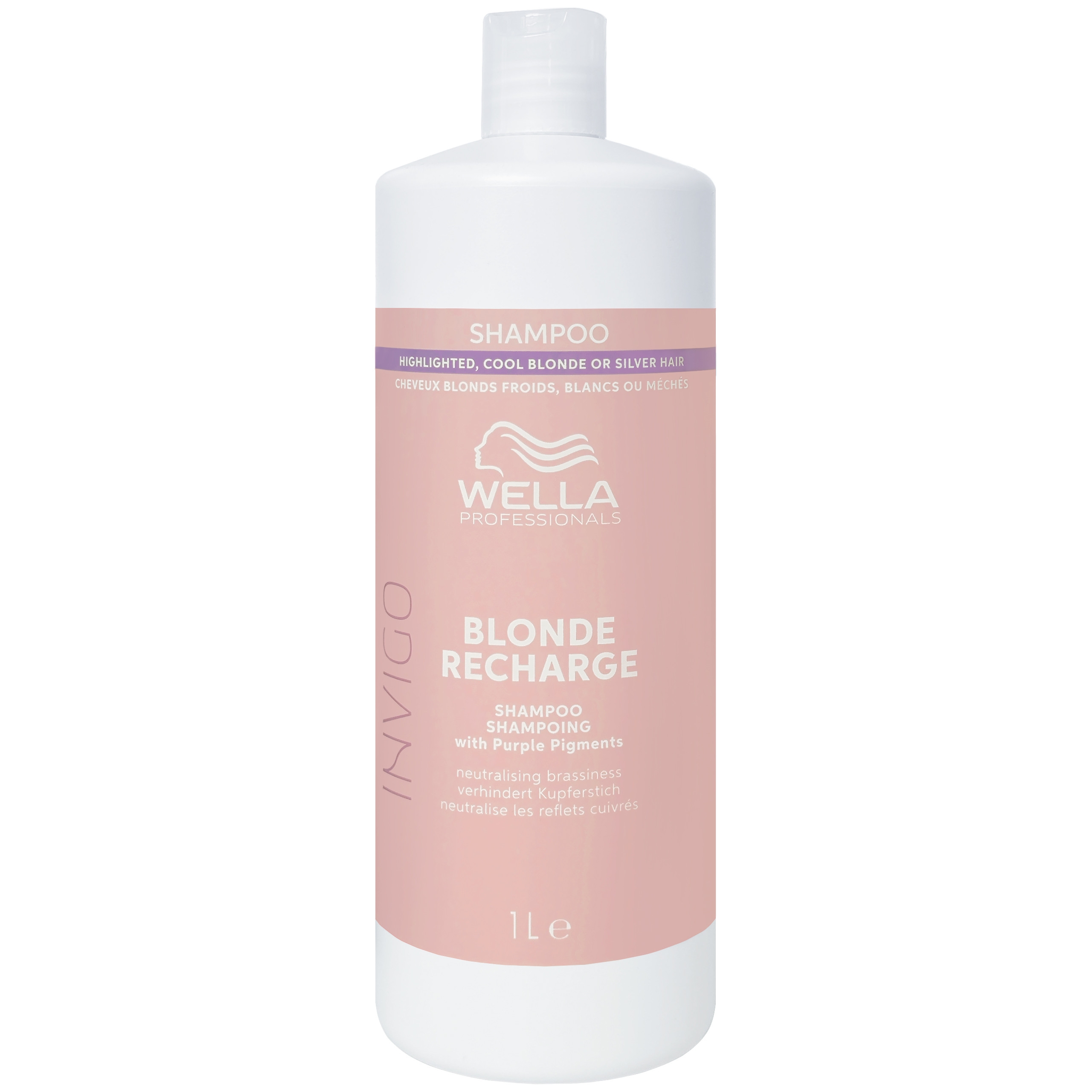 Image of Wella Invigo Blonde Recharge Shampoo - szampon do włosów blond, 1000ml