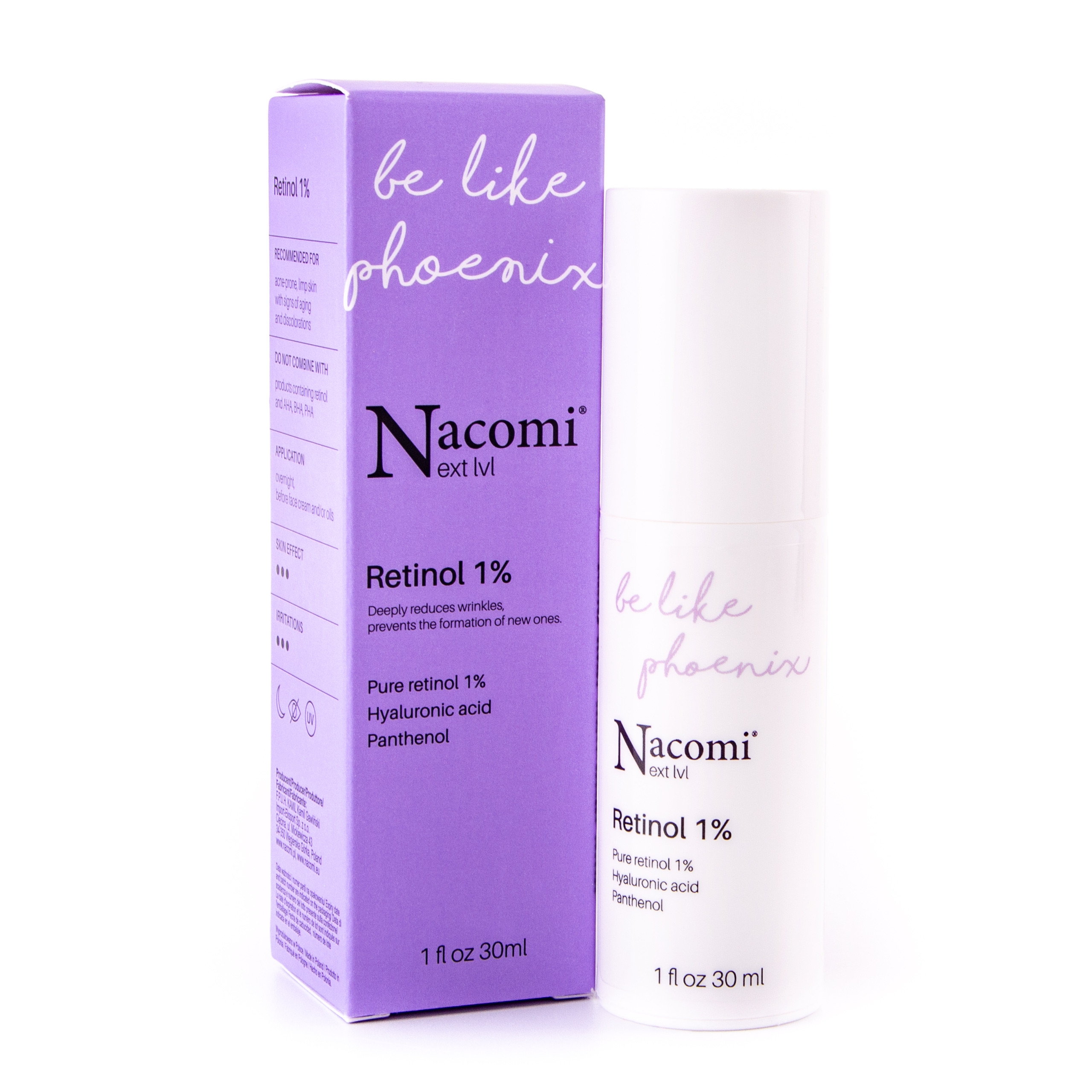 Image of Nacomi Next Level Be Like Phoenix Retinol 1% - serum do twarzy, 30ml