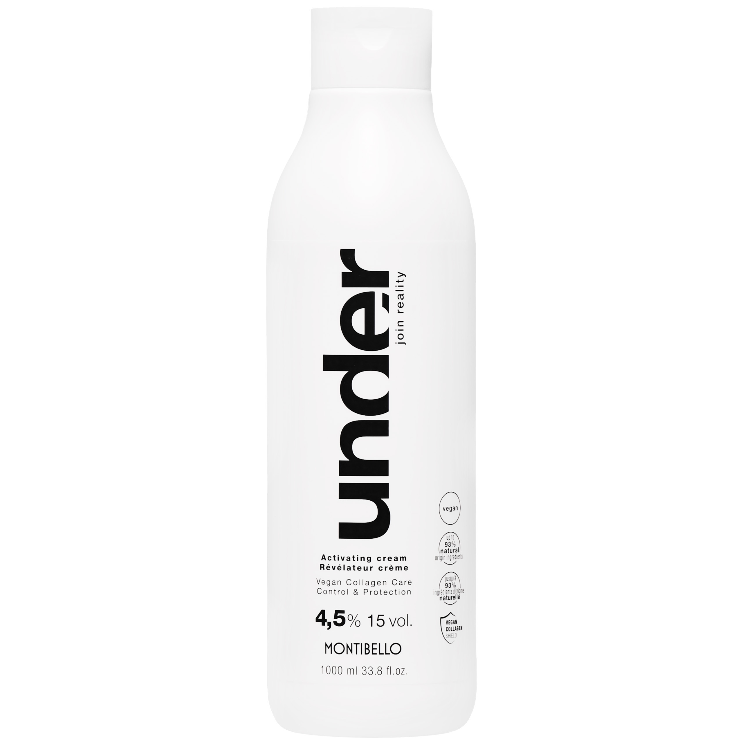 Montibello Under Activating Cream – oksydant do farb, 1000ml 4,5% | 15 VOL