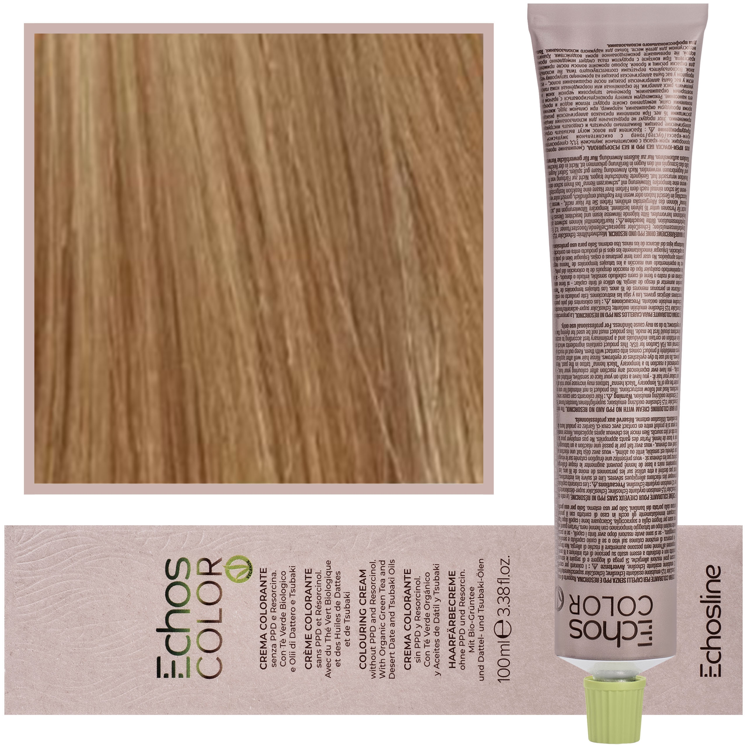 Image of Echosline Echos Color Colouring Cream - wegańska farba do włosów, 100ml 88,0 | Extra Intensywny/Jasny Blond