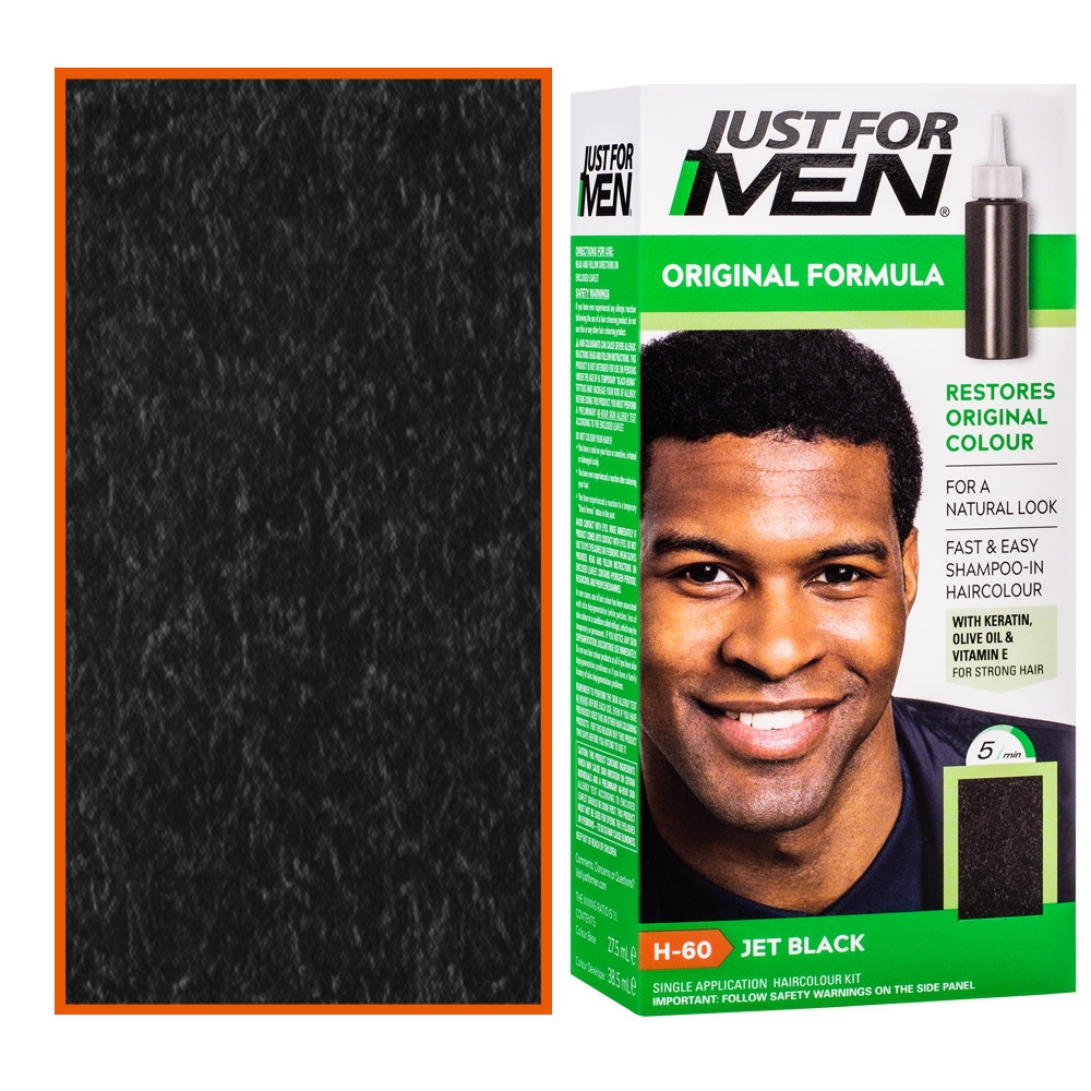 Image of Just For Men – odsiwiacz do włosów dla mężczyzn, 66 ml H60 | Kruczoczarny