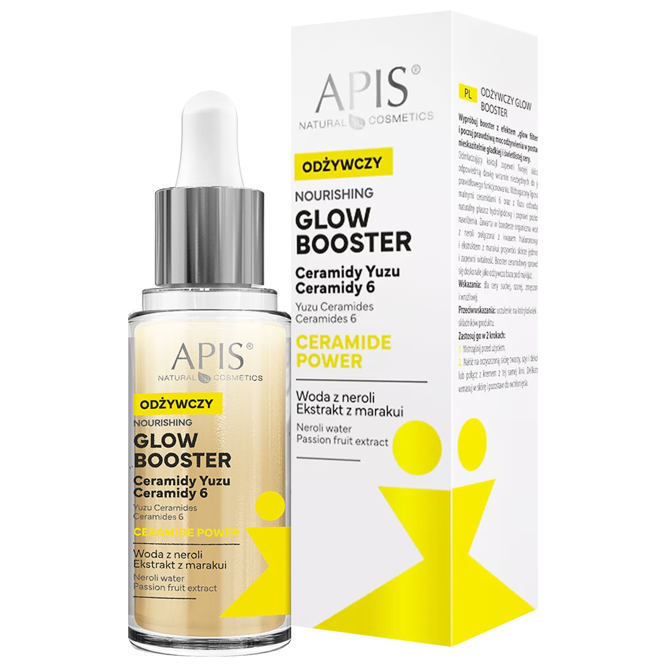 Image of Apis Ceramide Power Glow Booster - odżywcze serum z kwasem hialuronowym, 30ml