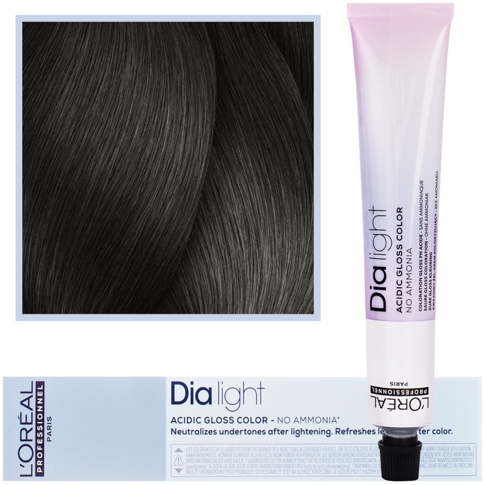 Loreal Dia Light – profesjonalna trwała farba do włosów, 50ml 6.1 Ciemny Blond Popielaty