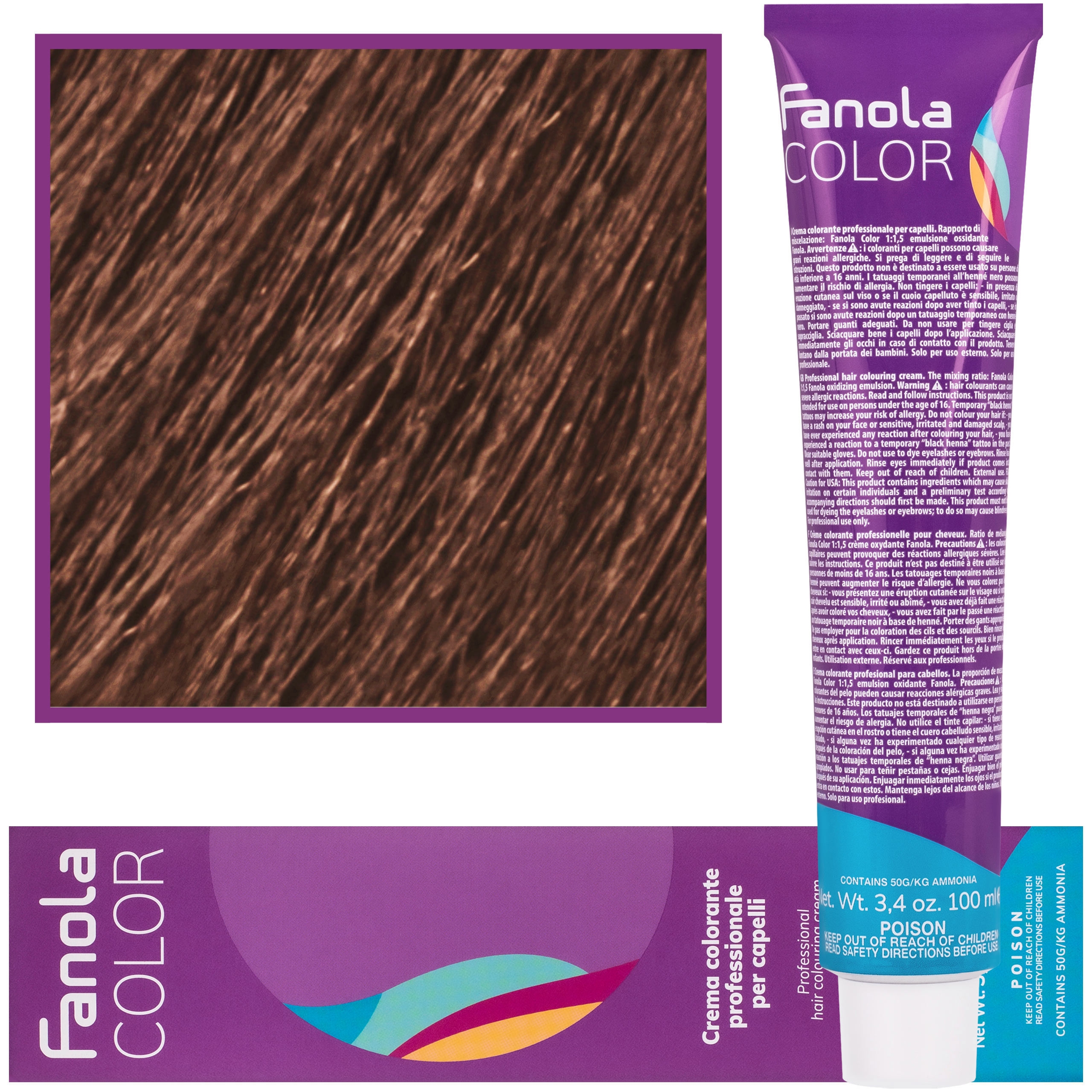 Image of Fanola Crema Color farba krem koloryzujący 100 ml 8.14 | Cacao