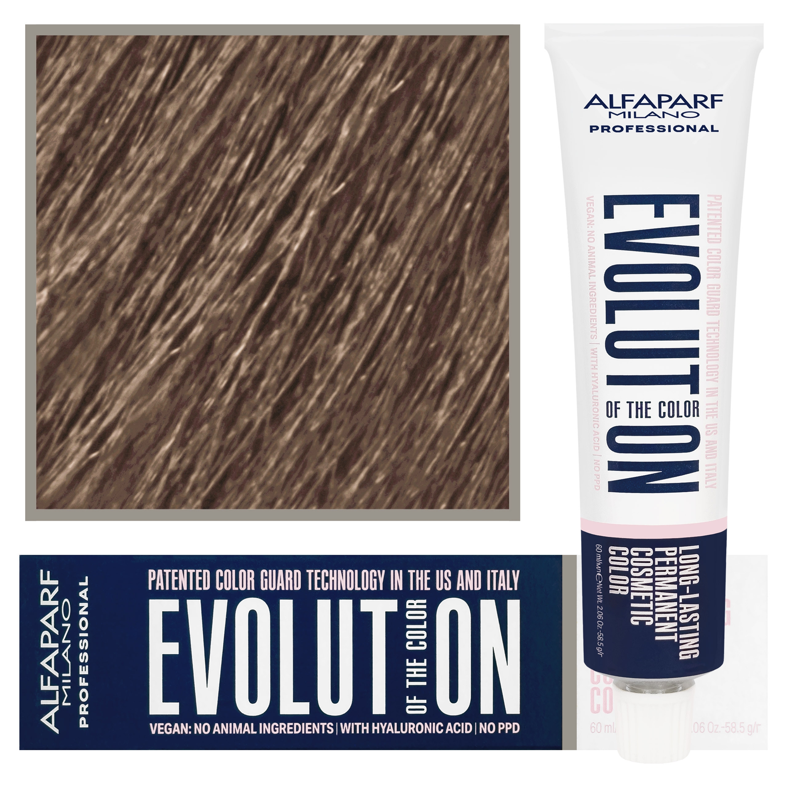 Image of Alfaparf Evolution - wegańska farba do koloryzacji włosów, 60ml 4,66l | Średni Brąz Intensywnie Czerwony