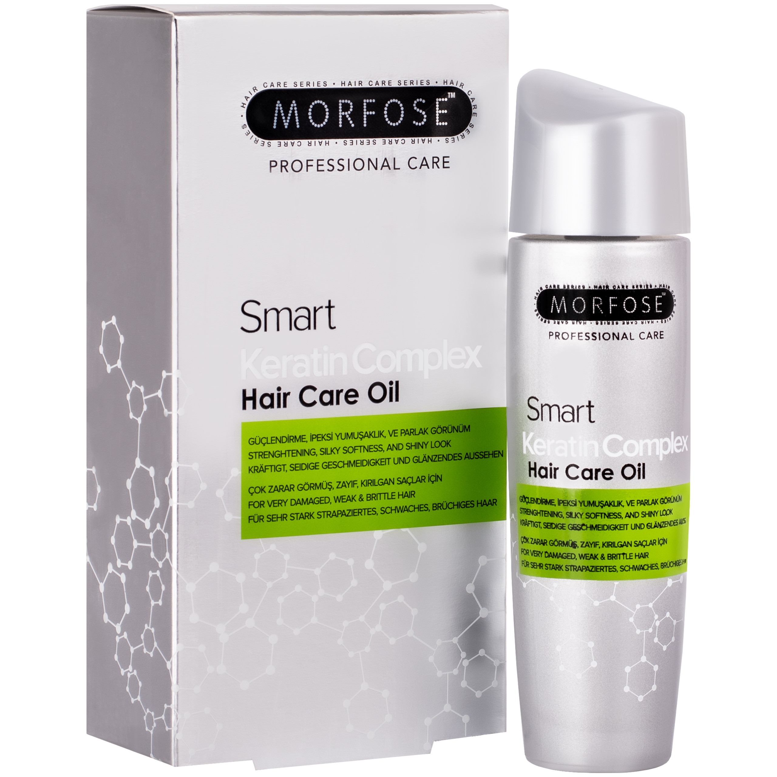 Image of Morfose Smart Keratin Complex Hair Care Oil – odbudowujący olejek keratynowy do włosów, 100ml