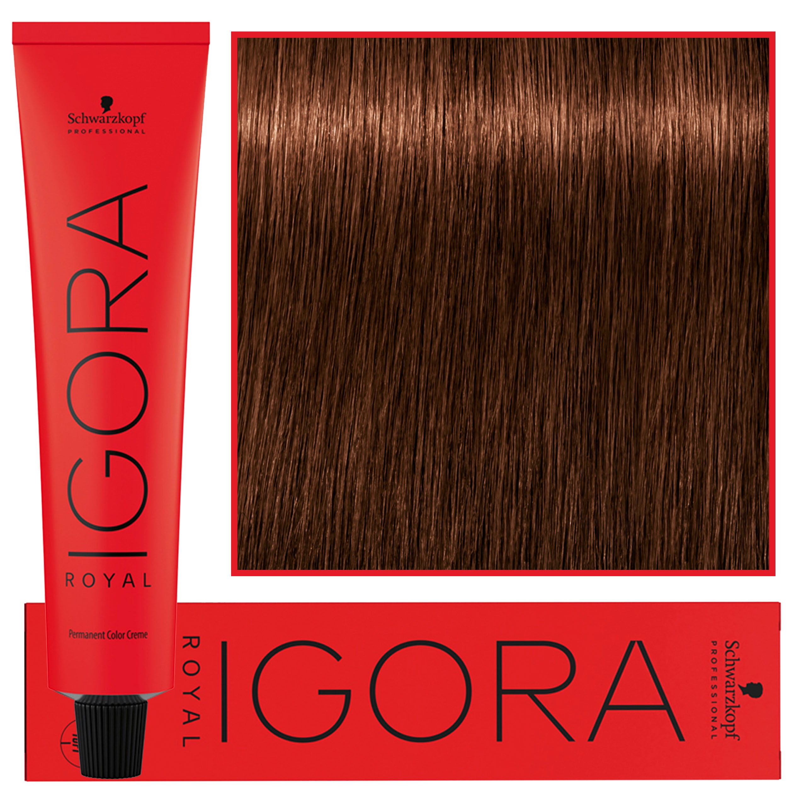 Image of Schwarzkopf Professional Igora Royal - trwała farba do włosów o innowacyjnej formule, 60ml 5-7 | Jasny Brąz Miedziany