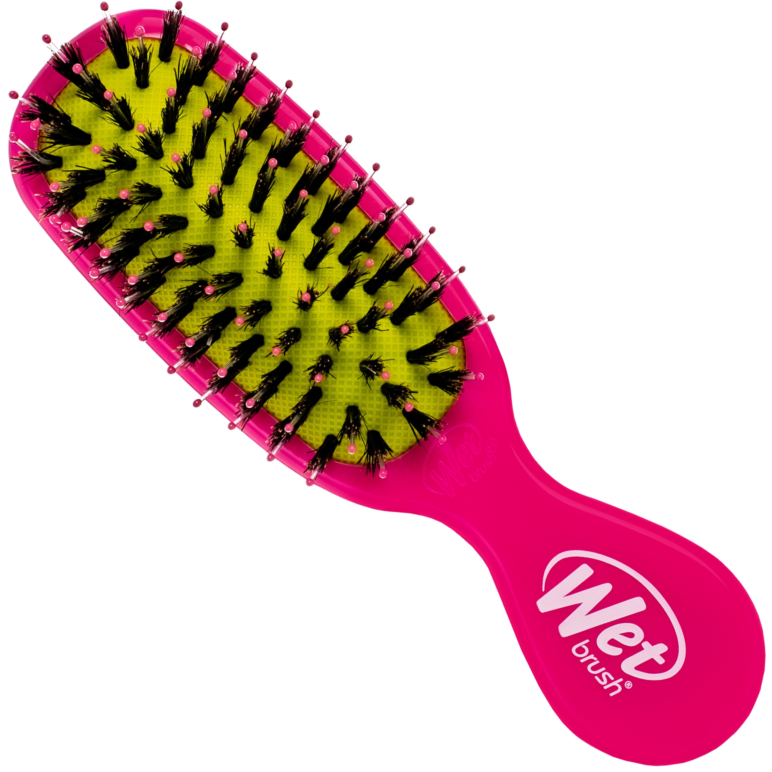 Image of Wet Brush Mini Shine Enhancer - mała szczotka z włosiem dzika Pink | Różowy