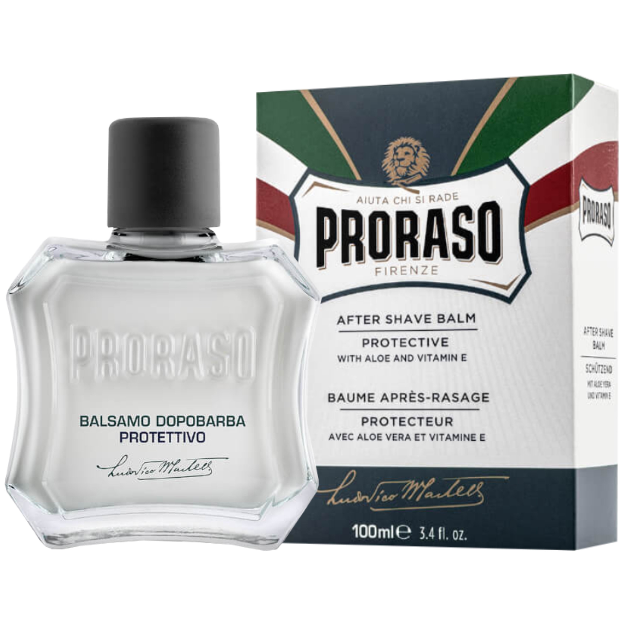 Image of Proraso Protective Aftershave Balm - ochronny balsam po goleniu z aloesem, 100ml