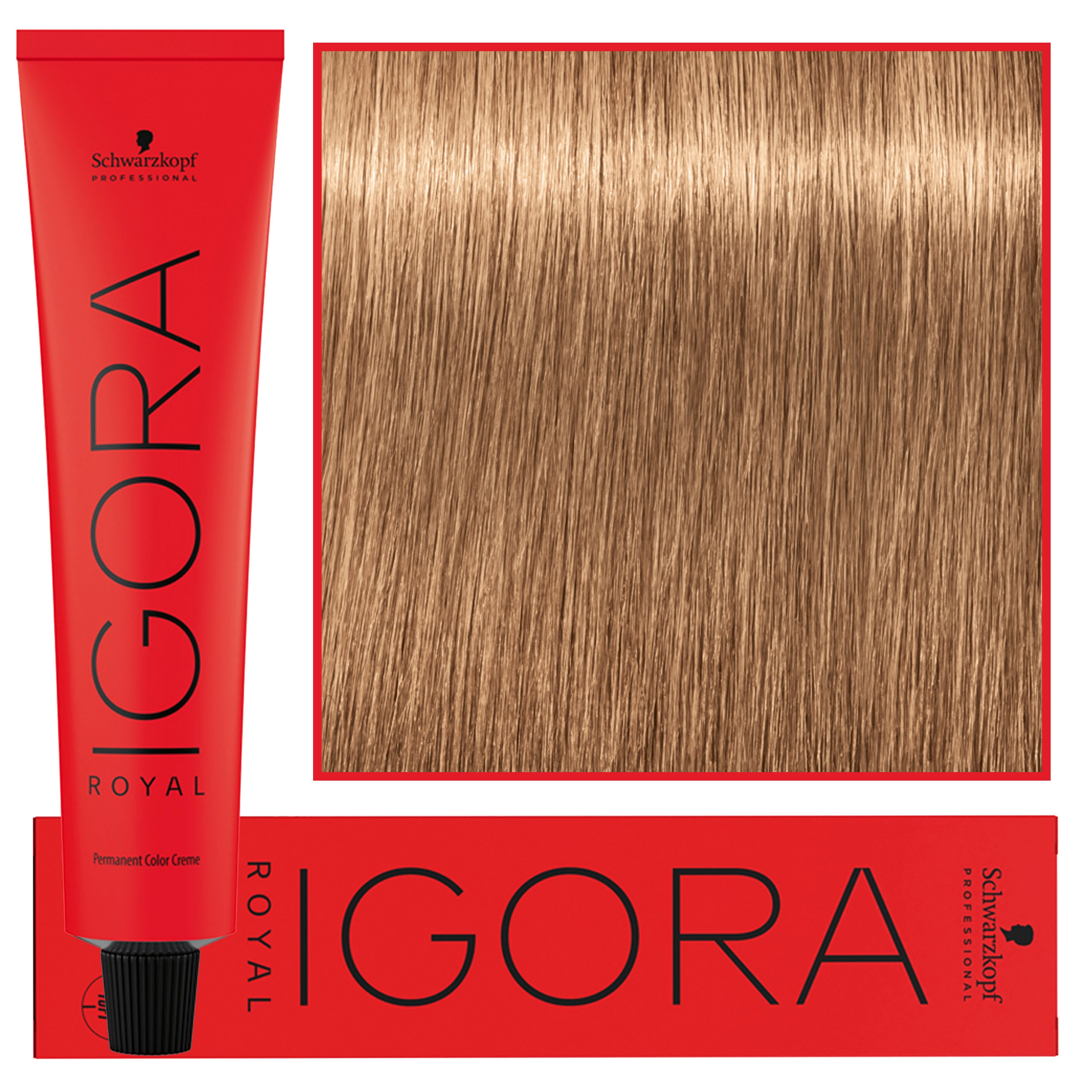 Image of Schwarzkopf Professional Igora Royal - trwała farba do włosów o innowacyjnej formule, 60ml 8-65 | Jasny Blond Czekoladowo Złoty